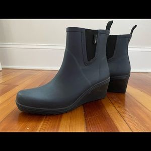 Tretorn Wedge Rain Boots, Navy Size 8.5